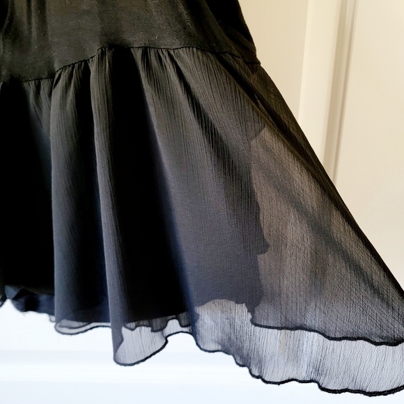 2b bebe Black Ruffly Racerback Top XS - Picture 5 of 5